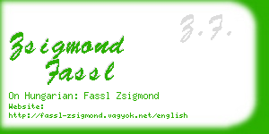 zsigmond fassl business card